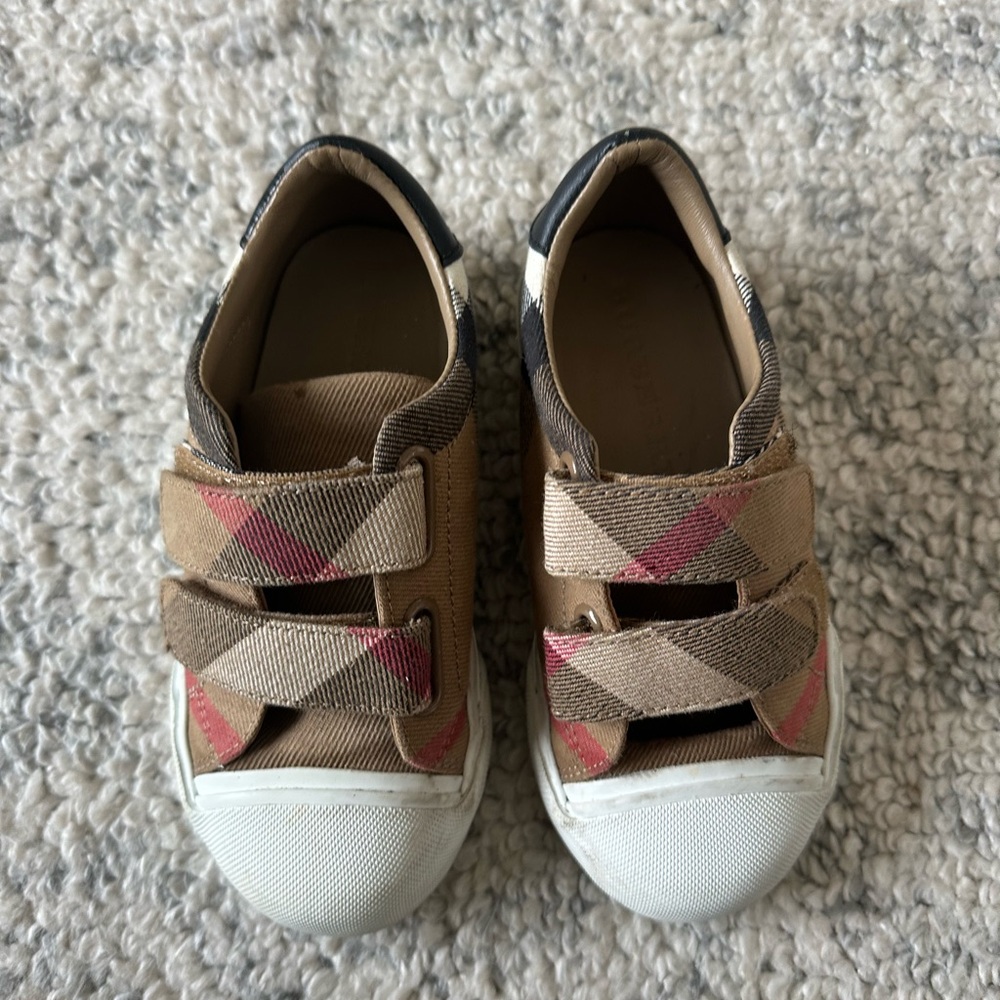 Kids Burberry Sneakers with Velcro Straps